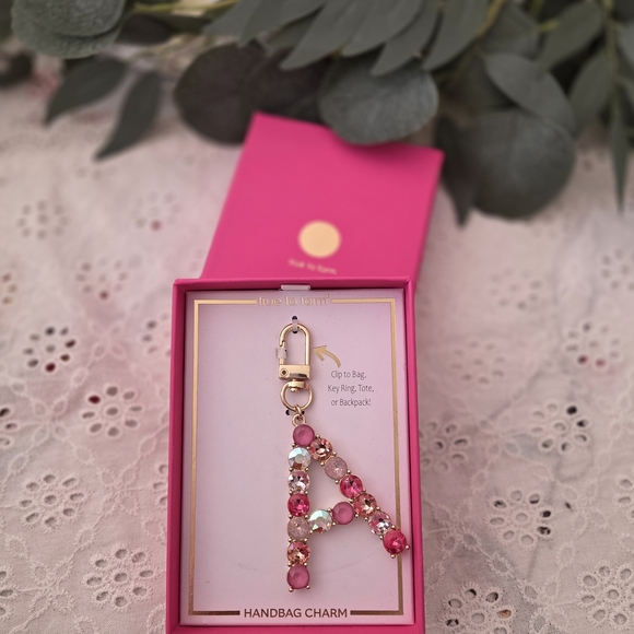 Pink and Gold Handbag Charm - Picture 2 of 4
